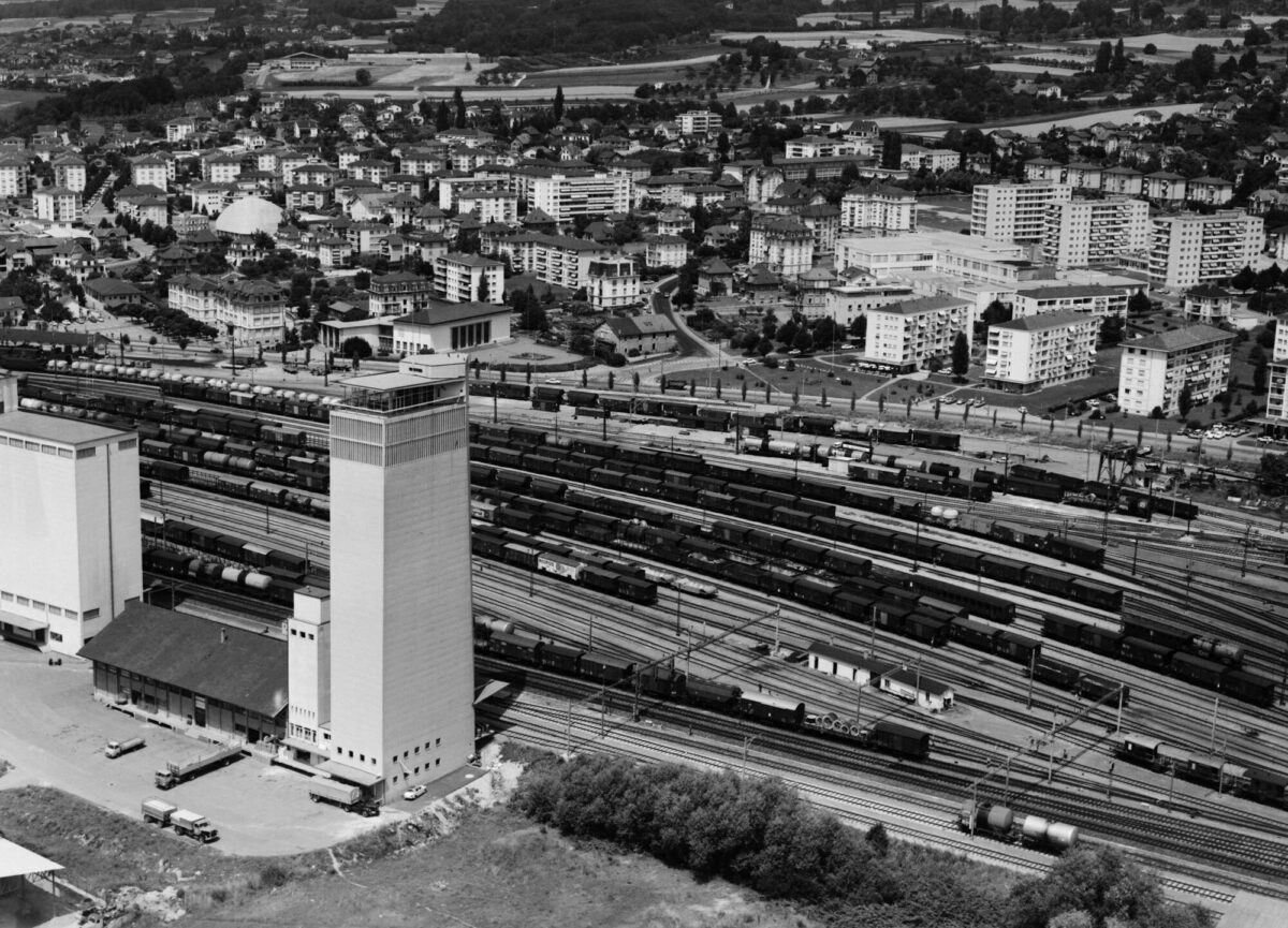 Patrimoine du XXe siècle de l’Ouest lausannois, Foto: Gare de marchandises de Lausanne-Renens, Comet Photo AG/ETH-Bibliothek